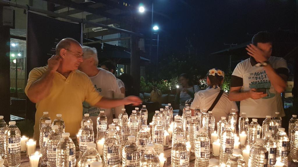 Vigilia por la liberación de los manifestantes.