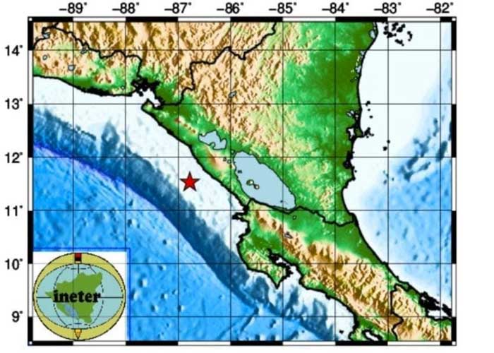 Sismo pacífico nicaragüense. Foto: Ineter