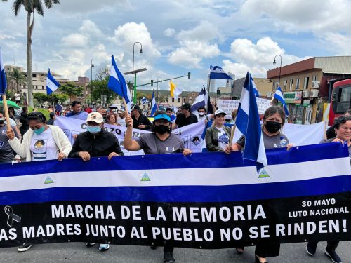 Marcha de nicaragüenses en Costa Rica