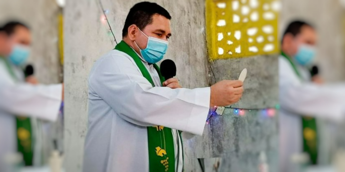  El sacerdote Néstor Mendoza, párroco de iglesia en Palacagüina, de la Diócesis de Estelí. /Tomada de LP