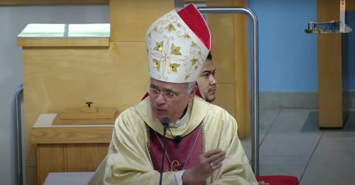 Monseñor Báez: Los pastores de la Iglesia no deben involucrarse en partidos políticos. Foto: Captura de pantalla. Mayo, 2023.