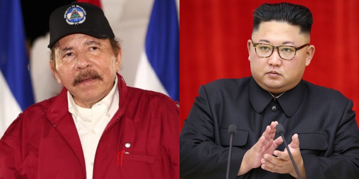 Dictadores de Nicaragua y Corea del Norte, Daniel Ortega y Kim Jong-un.