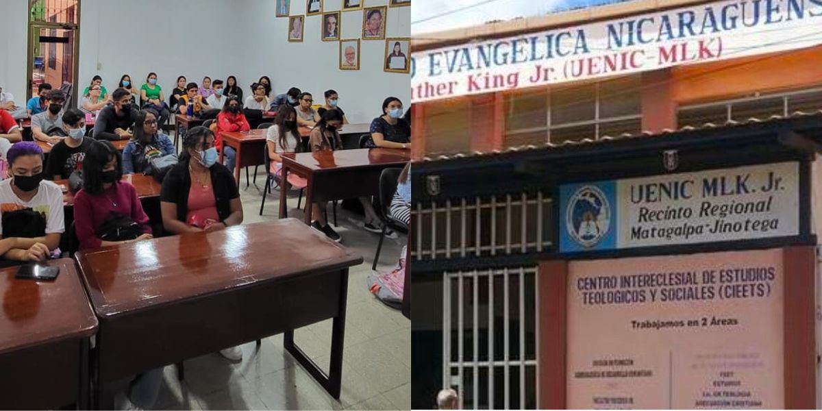 Estudiantes de la Universidad Evangélica Nicaragüense, UENIC MLK. Foto referencial.