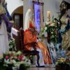 El cardenal nicaragüense Leopoldo Brenes ofrece misa en la Catedral Metropolitana de Managua, el 28 de mayo de 2023. Foto: AFP.