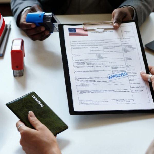 Formulario de Estados Unidos. Visa. Imagen referencial.