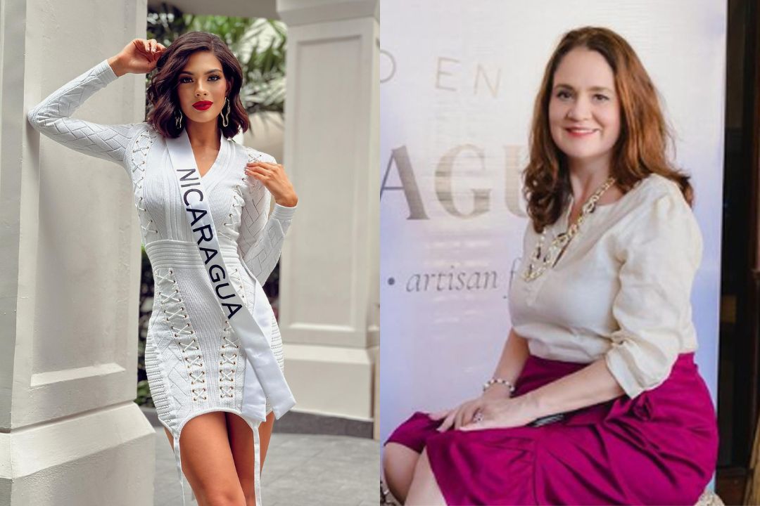 Sheynnis Palacios Cornejo, Miss Universo 2023, y Karen Celebertti, exdirectora de Miss Nicaragua. Fotos: Redes sociales.