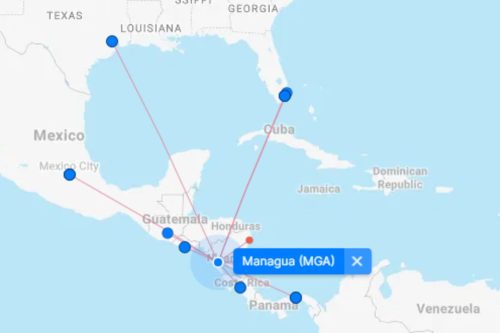 Ciudades de América que tienen conexión aérea con Managua