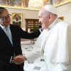 Presidente de Colombia, Gustavo Petro, se reúne con el papa Francisco en el Vaticano. 19 de enero de 2024. Foto: Presidencia de Colombia.