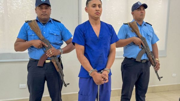 Kevin José González Matamoros, principal sospechoso del homicidio contra Dereck Gómez, en Managua. Foto: Medios oficialistas.