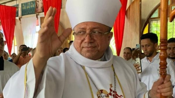 Monseñor Isidoro Mora, obispo de Siuna. Foto: Redes sociales.