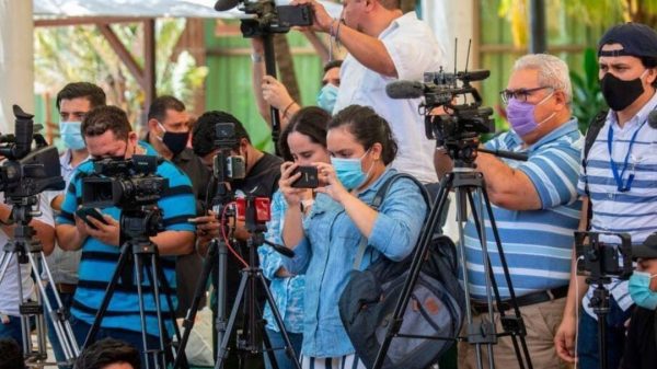 Periodistas de Nicaragua. Foto: AFP.