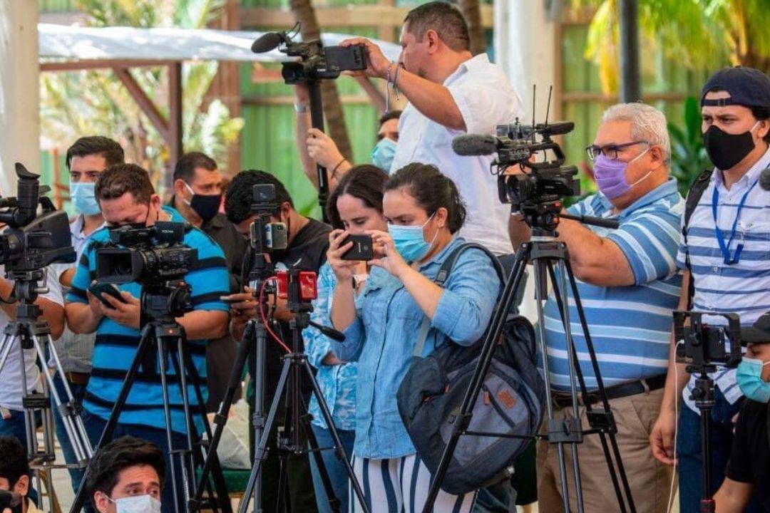 Periodistas de Nicaragua. Foto: AFP.