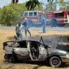 Tres fallecidos y dos lesionados en incendio de vehículo en Rivas