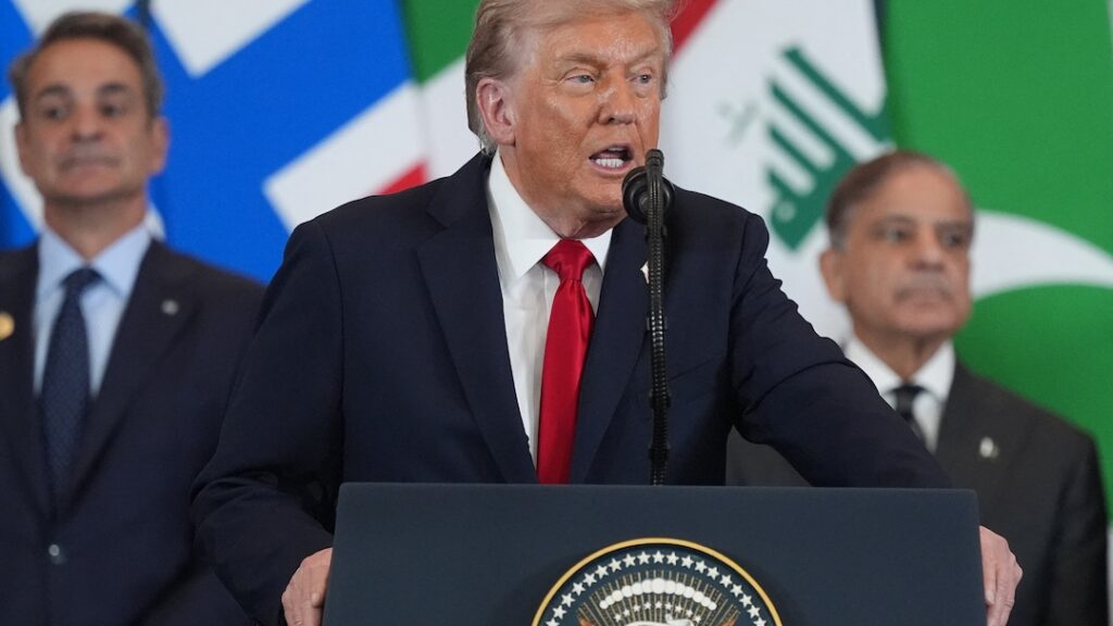 Las primeras declaraciones de Donald Trump a su llegada a Egipto para ...
